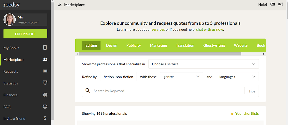 How to Find an Editor for Your Book Using Reedsy by Mo Villagran