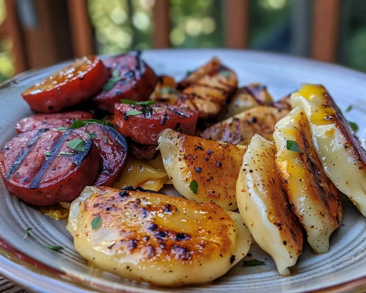 Grilled Pierogies and Kielbasa: A Smoky, Flavor-Packed Meal