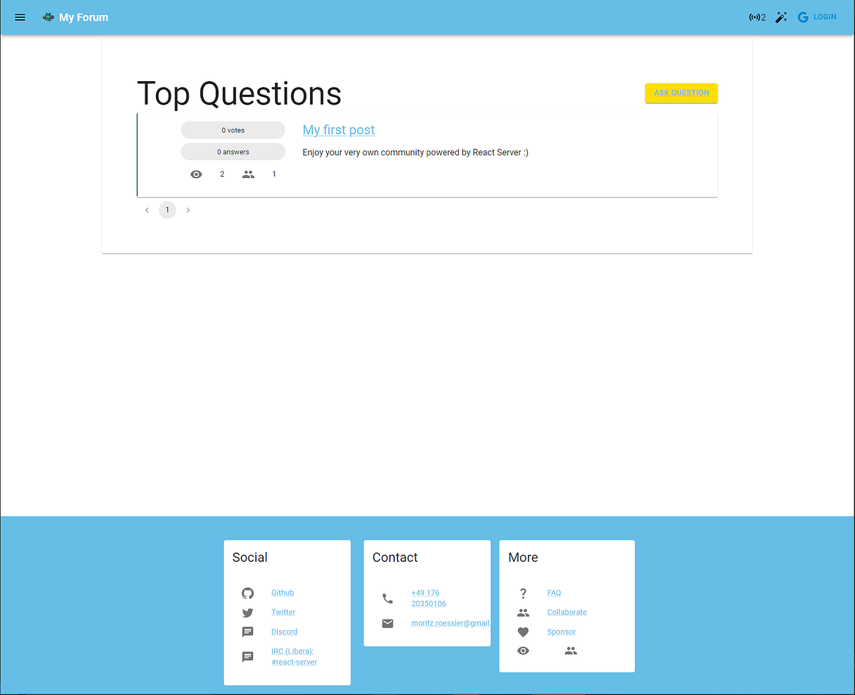 How to quickly spin up a basic forum with React Server | by Moritz ...