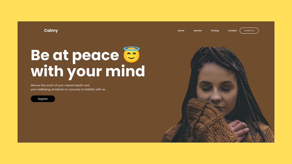 I made a beautiful hero header with HTML and CSS - Elliot - Medium