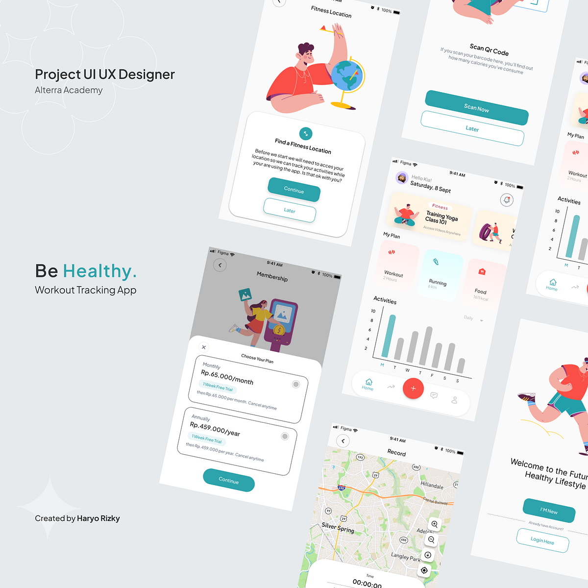 Ui-UX Case study: Aplikasi Mobile Workout Tracking Be Healthy. | by ...