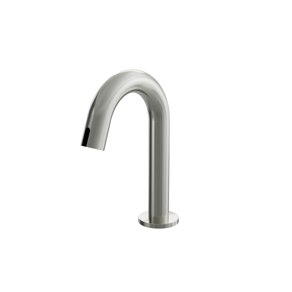 Dual sensor stainless steel gooseneck touchless faucet, adaptive