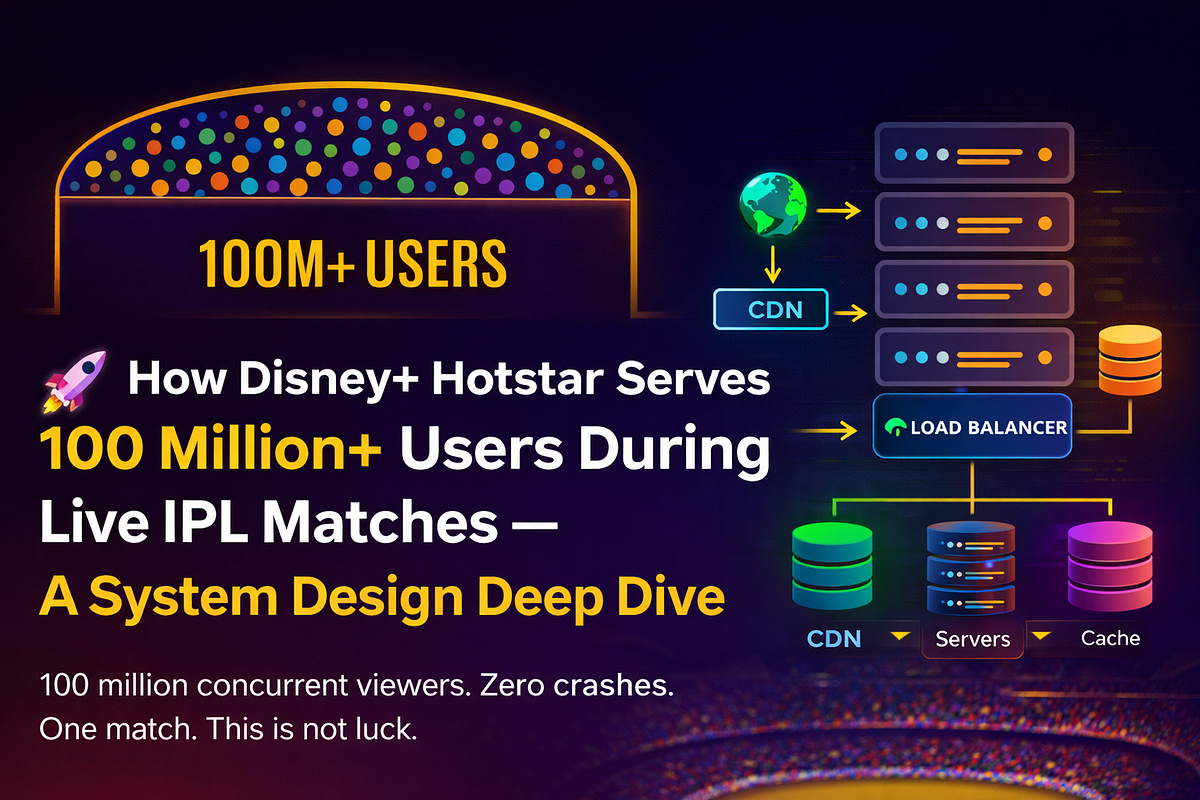 🚀 How Disney+ Hotstar Serves 100 Million+ Users During Live IPL Matches ...