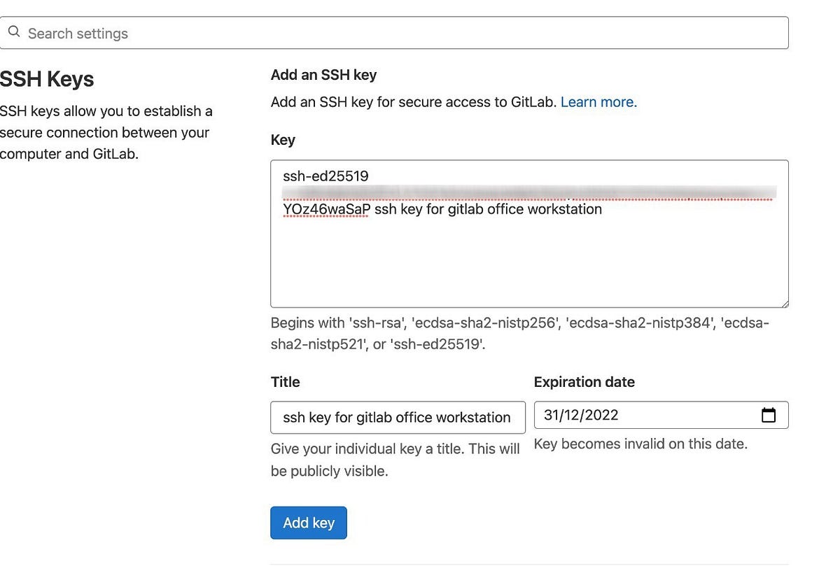 ເພີ່ມ SSH key ໃສ່ໃນ Gitlab. ອັນທີ່ຈິງ… by Bualaphanh Chittavong Medium