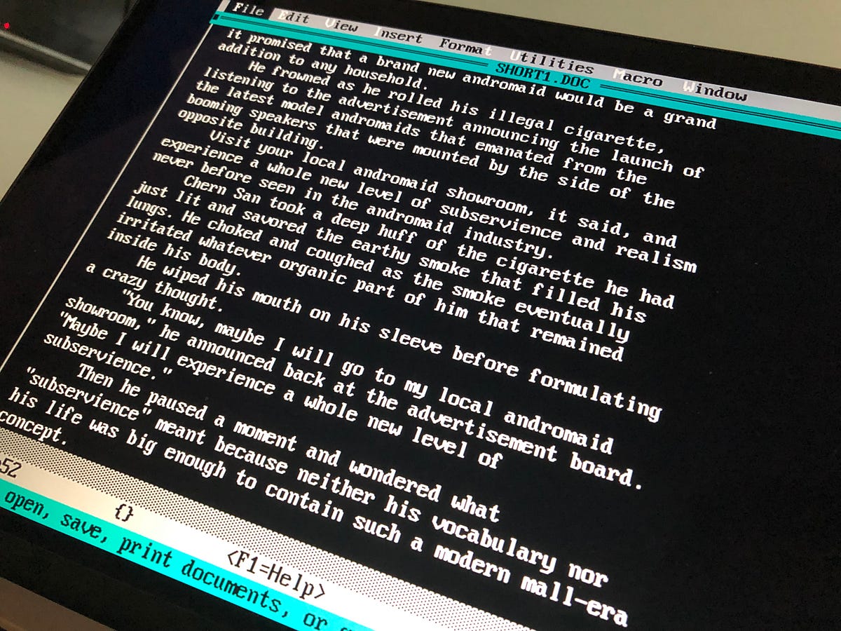 Retro Word Processing. Solving the problem of writing in a… by Ted