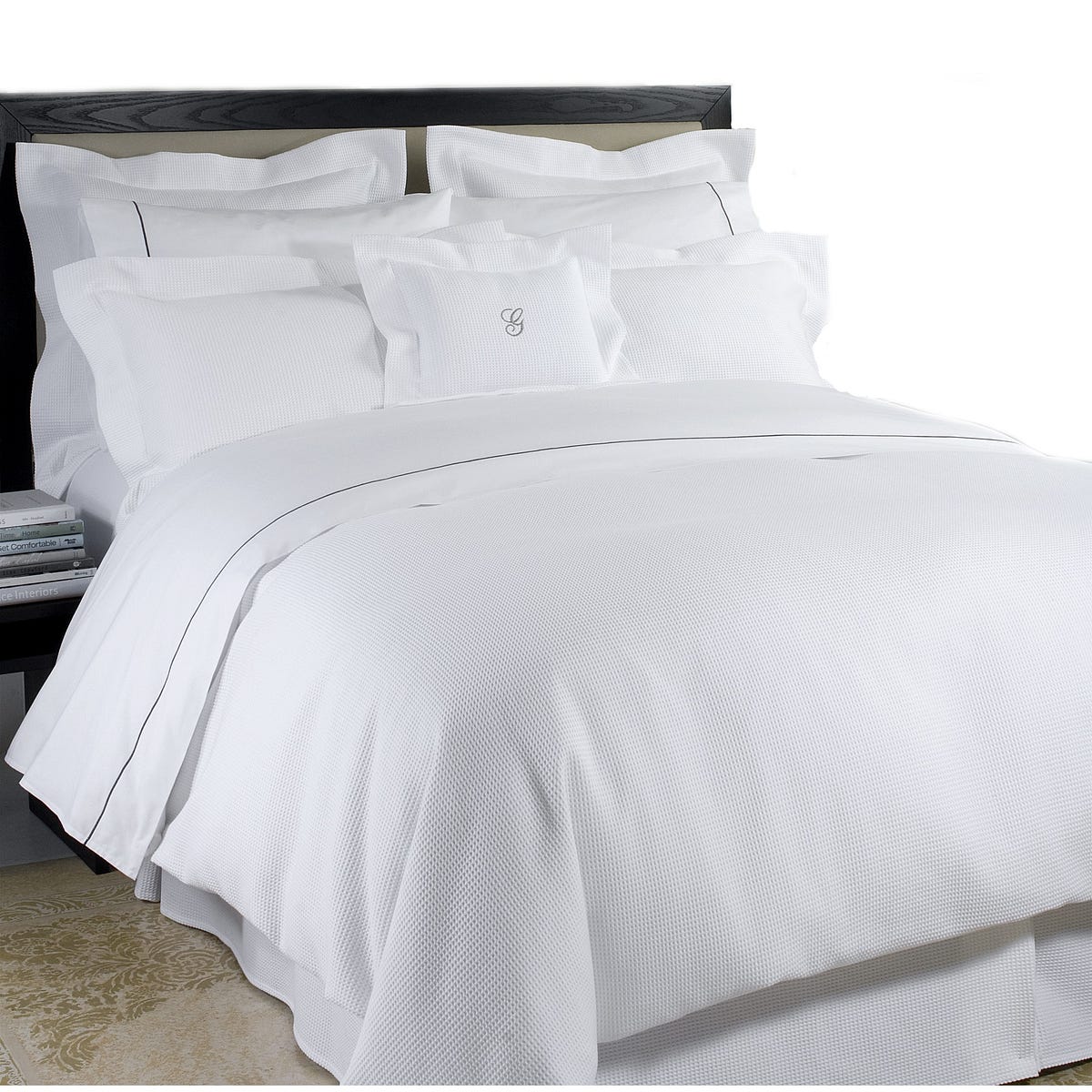 Premier Waffle Duvet Cover - White main image 1