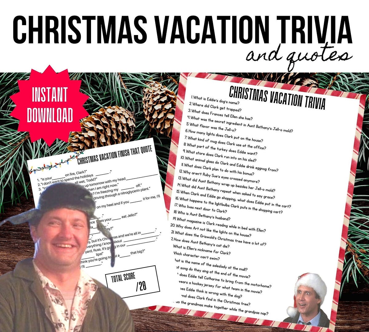 Christmas Vacation Trivia, Christmas Vacation Quotes, Christmas Game ...