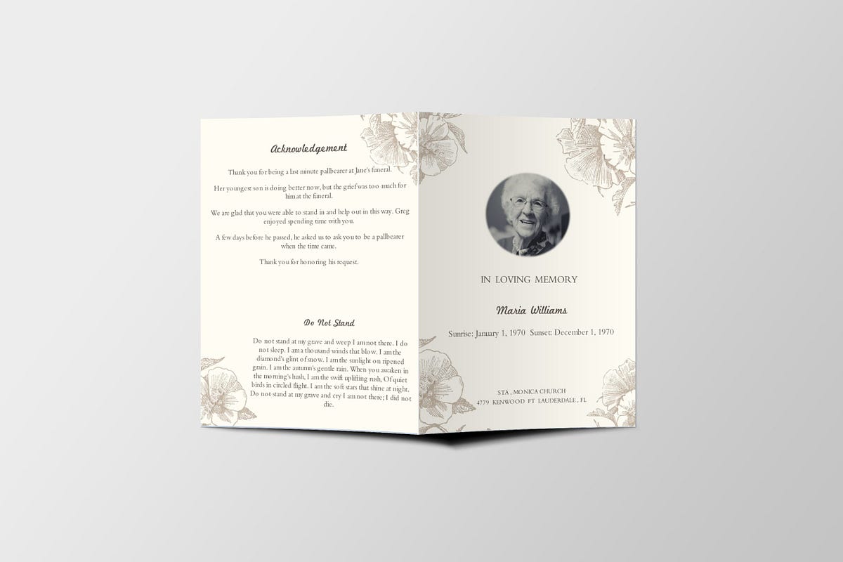 How To Make Funeral Program. A funeral program is a printed document