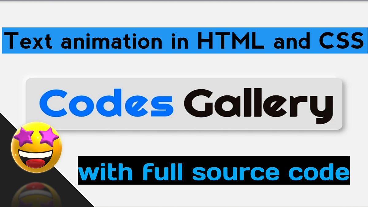 Cool text animation in HTML CSS - Codes Gallery - Medium image.
