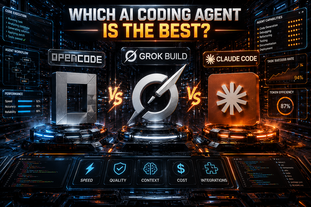 OpenCode vs. Grok Build vs. Claude Code: which open coding agent should you actually build on