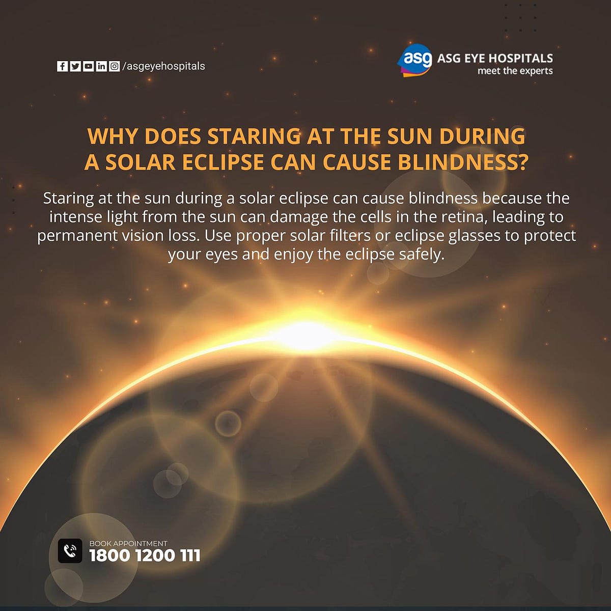 Why Does Staring at the Sun During A solar eclipse can cause Blindness
