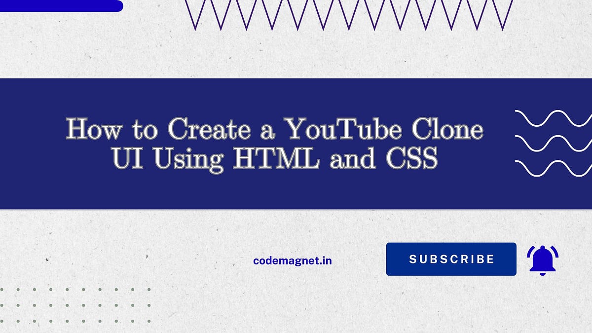Unleash your inner web designer by crafting a sleek YouTube Clone UI ...