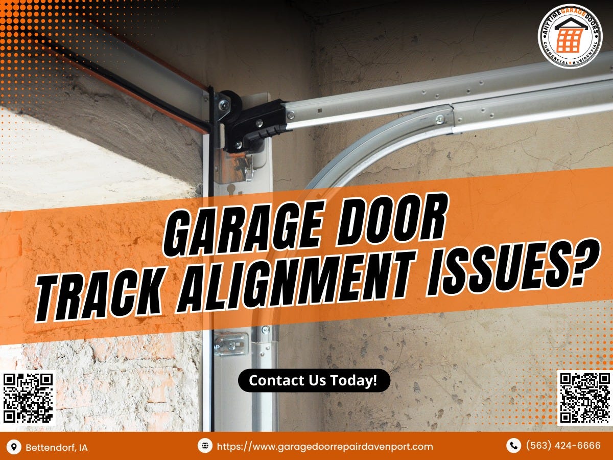 Garage door track alignment Davenport Kris Borday Medium