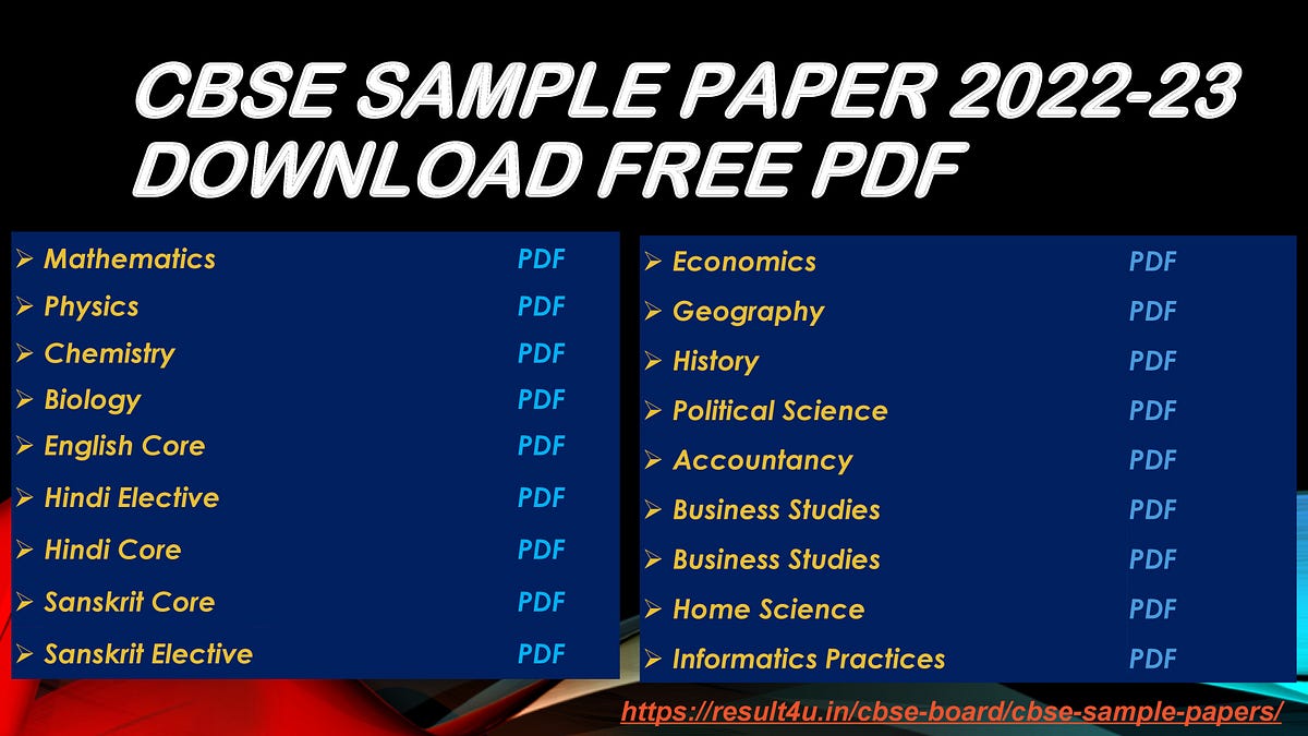 CBSE sample papers 202223 studycloud Medium