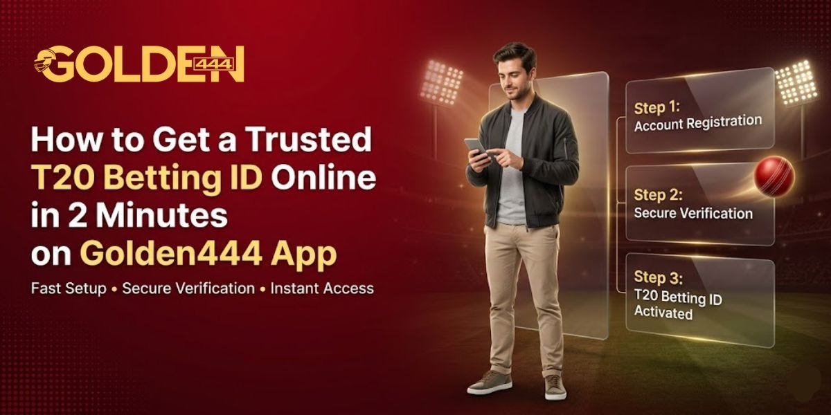 How to Get a Trusted T20 Betting ID Online in 2 Minutes on Golden444 App