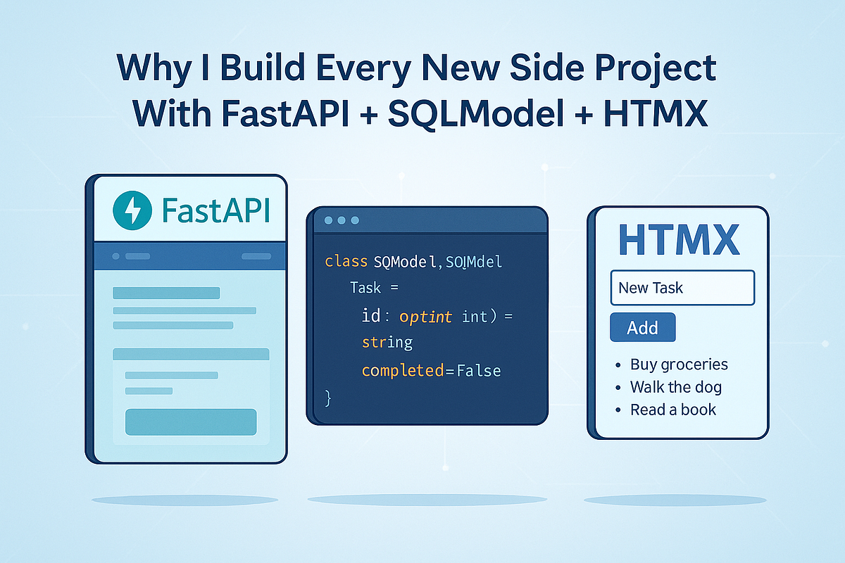 Why I Build Every New Side Project With FastAPI + SQLModel + HTMX | by ...