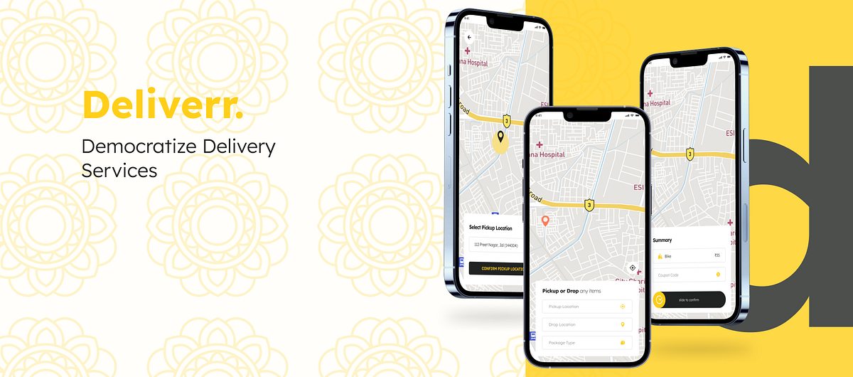 Deliverr app. Democratize Delivery Services by Ishaan Sharma Bootcamp