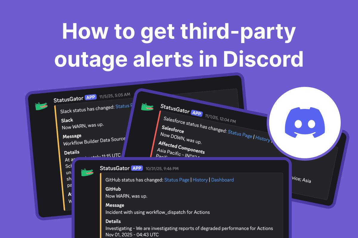 How to Get Third-Party Outage Alerts in Discord
