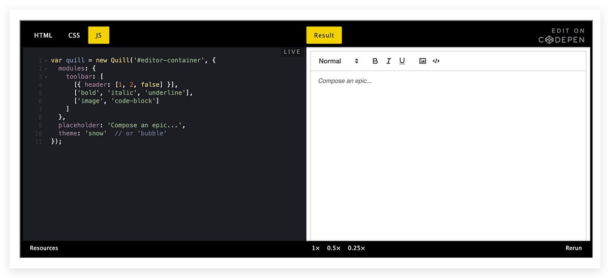 Modern Rich Text Editor Quill Editor by Alexander Parks Medium