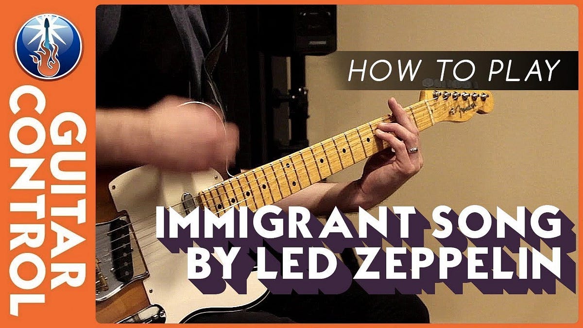 How to Play Immigrant Song by Led Zeppelin by Guitar Control Medium