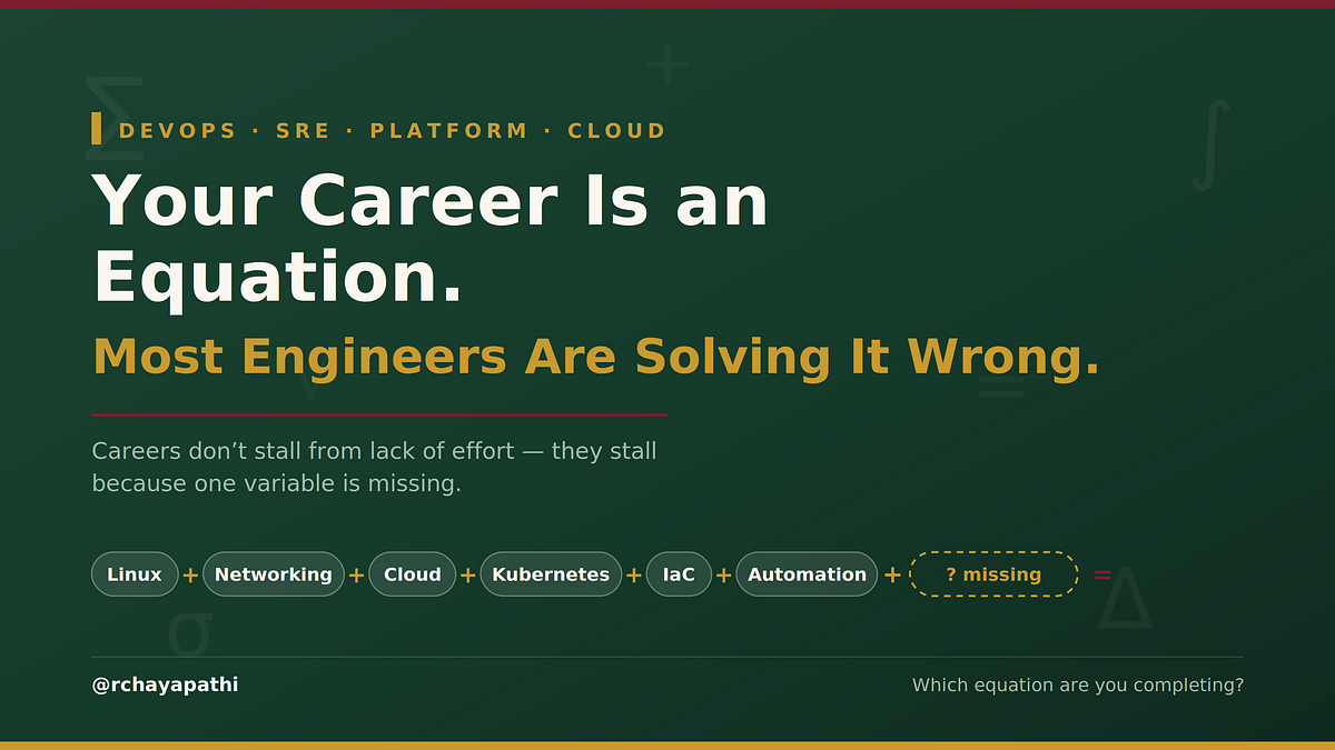 Your Career Is an Equation. Most Engineers Are Solving It Wrong.