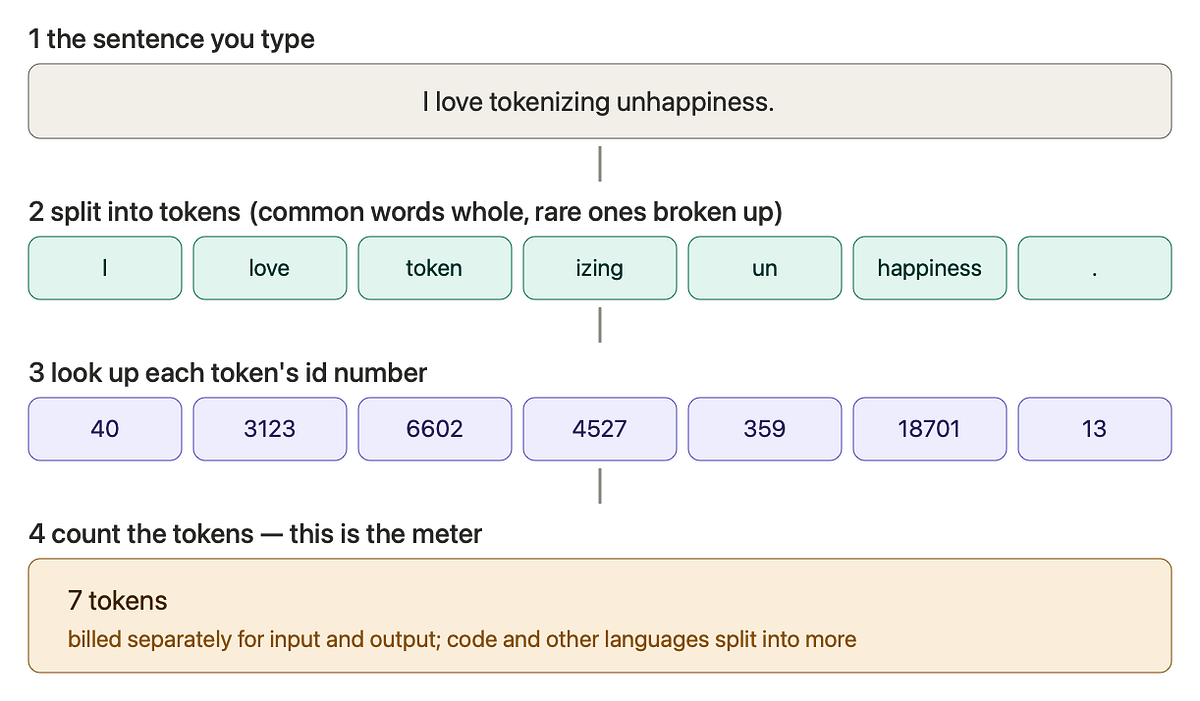 How an LLM Turns Words Into Numbers — and What Those Numbers Cost