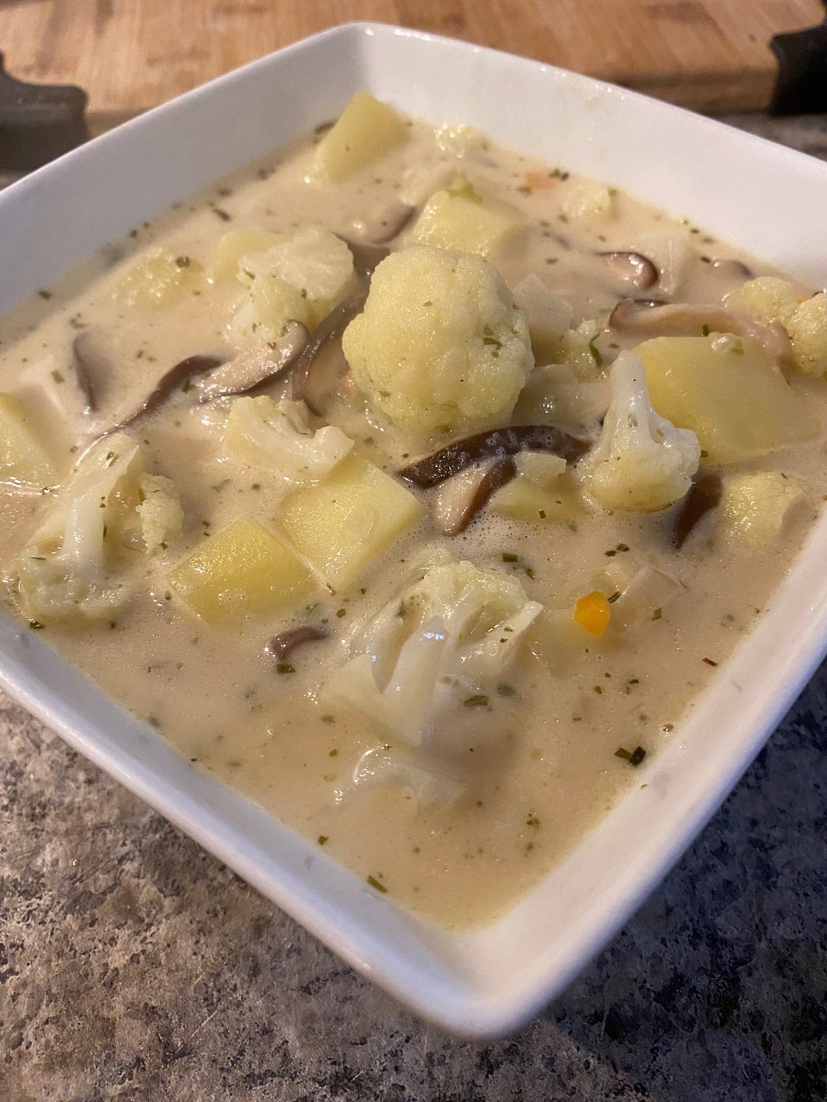 Shiitake, Cauliflower and Potato Chowder by Arpad Nagy Kitchen Tales Dec, 2023 Medium