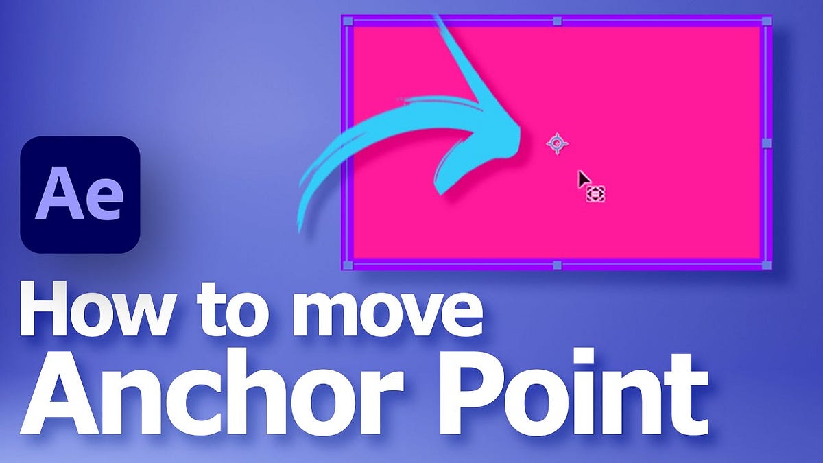 After Effects move anchor point without changing position how to