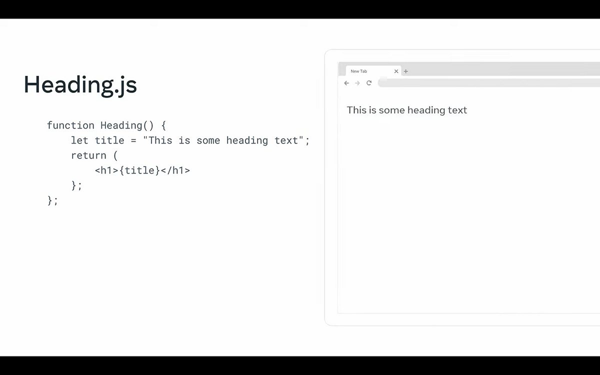 JSX The HTMLJavaScript Bridge. JSX can be thought of as a bridge