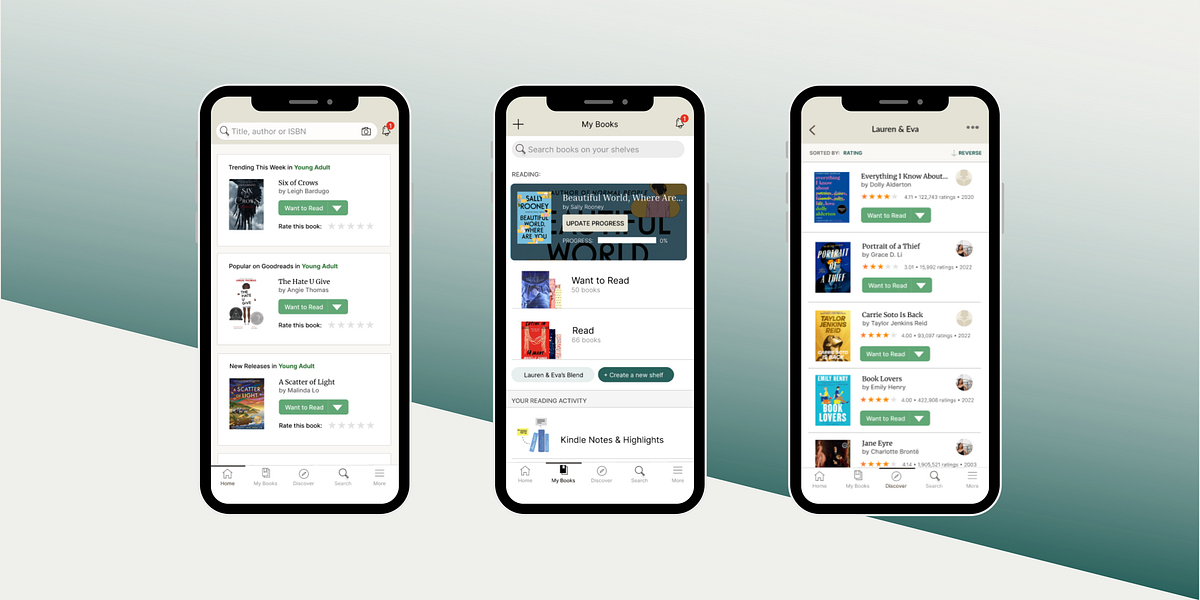Goodreads Design Concept Blending Bookshelves by Lauren Jun Medium