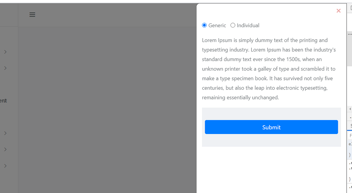 Bootstrap modal slide from right in angular 8 - kailash N - Medium