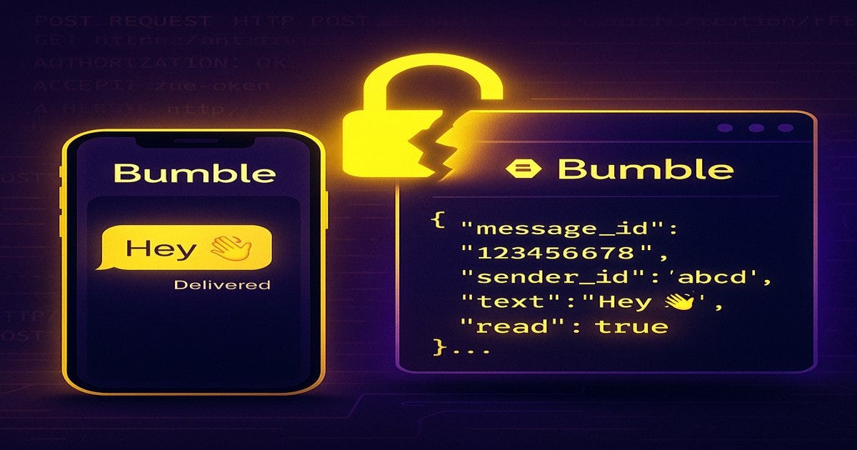 600ドルの賞金:BumbleのチャットAPIに隠された既読通知の発見方法 from infosecwriteups.com 600ドルの賞金:BumbleのチャットAPIに隠された既読通知の発見方法 from infosecwriteups.com