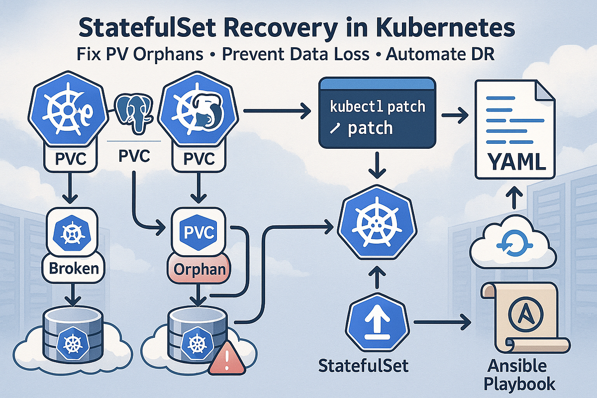 StatefulSet Recovery in Kubernetes: Fix PV Orphans, Prevent Data Loss & Automate Disaster Recovery
