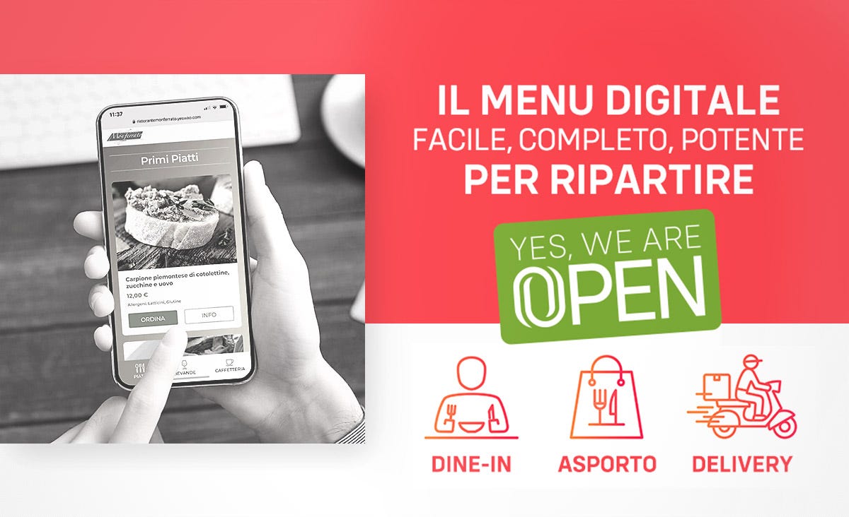 Yes We Are Open: Vicini e Sicuri con il Menù Digitale
