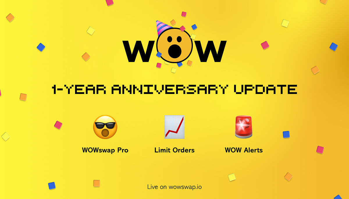 WOW 1Year Anniversary Release🎉 WOWswap Pro, Limit Orders & Automatic
