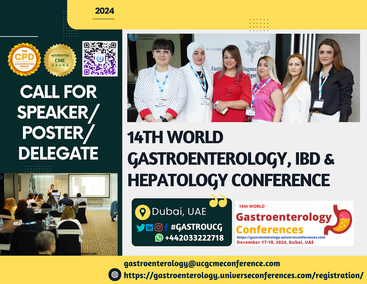 Attend the 14th World Gastroenterology, IBD & Hepatology Conference