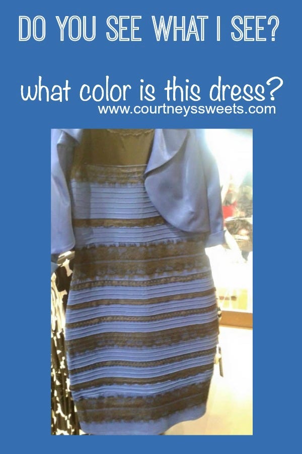 Blue or Gold? #THEDRESS. The Dress | by Vicky Chen | Clear as Mud | Medium