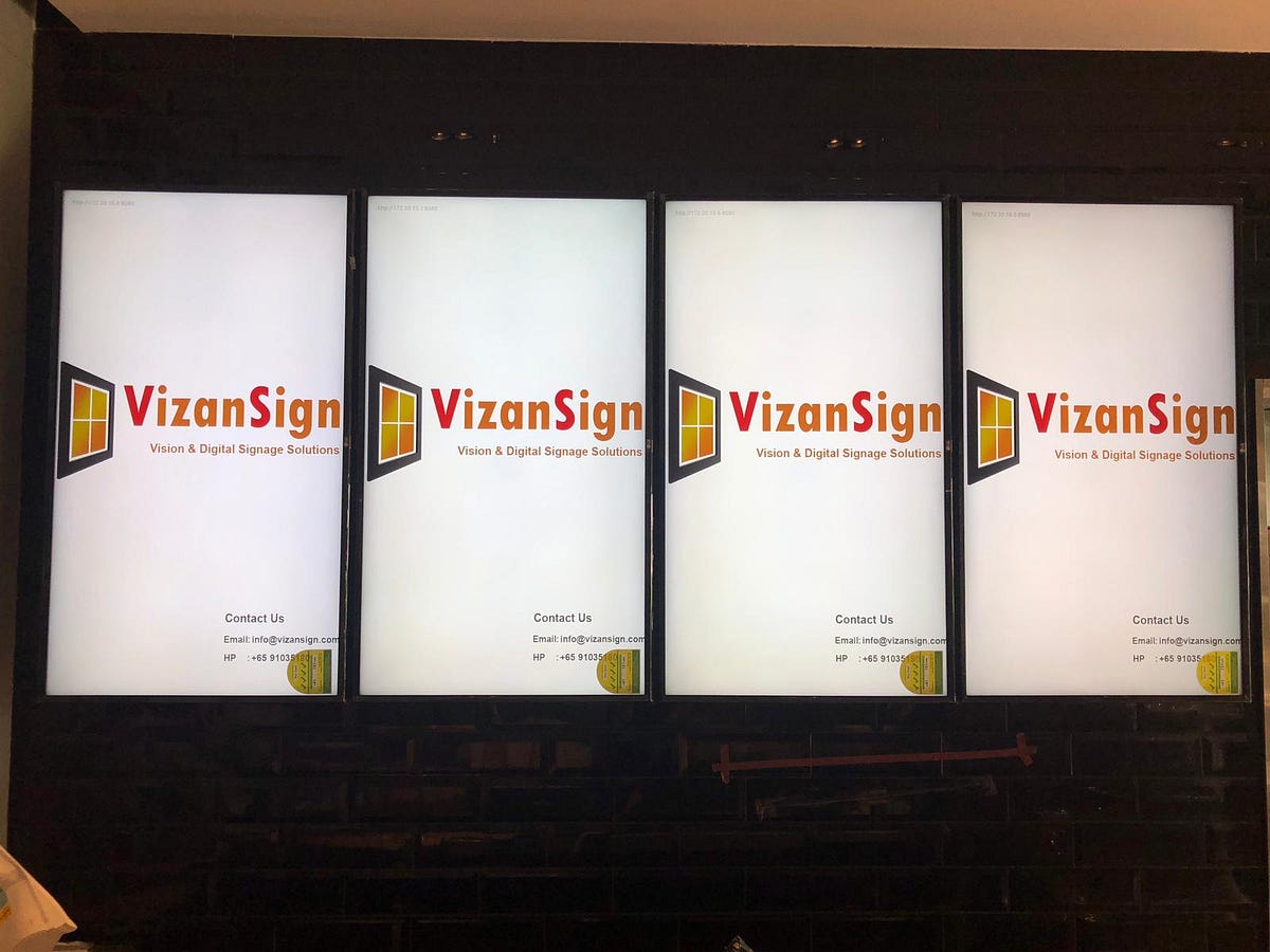 Digital Signage Singapore VizanSign Digital Signage Medium
