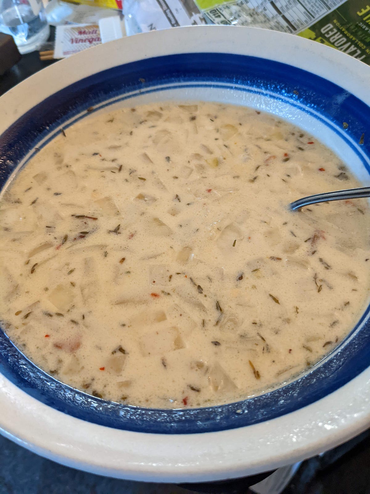 Clam chowder. Today’s Sunday afternoon kitchen… by John I. Carney