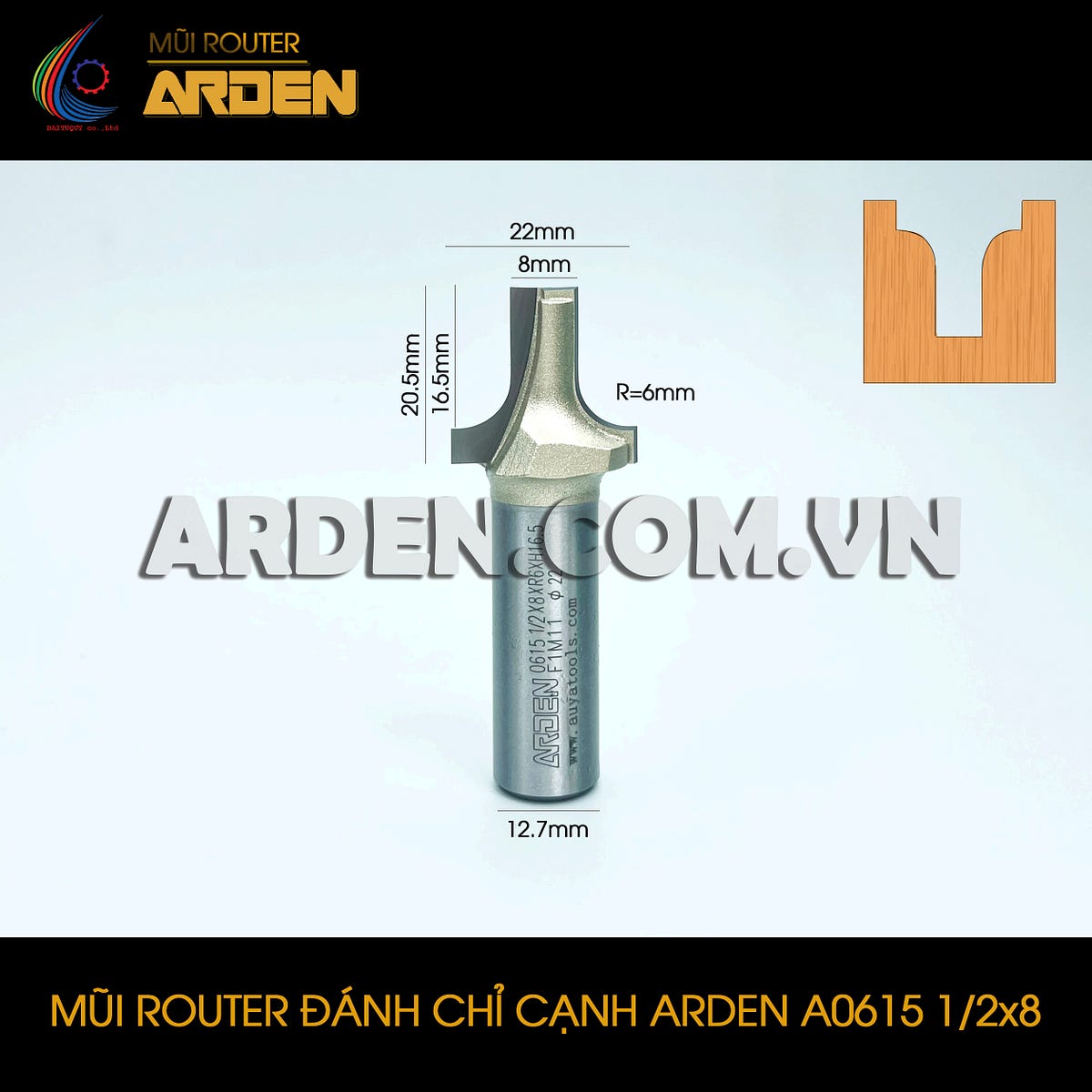 MŨI PHAY ROUTER ĐÁNH CHỈ CẠNH 12.7x8mm - daituquy222 - Medium