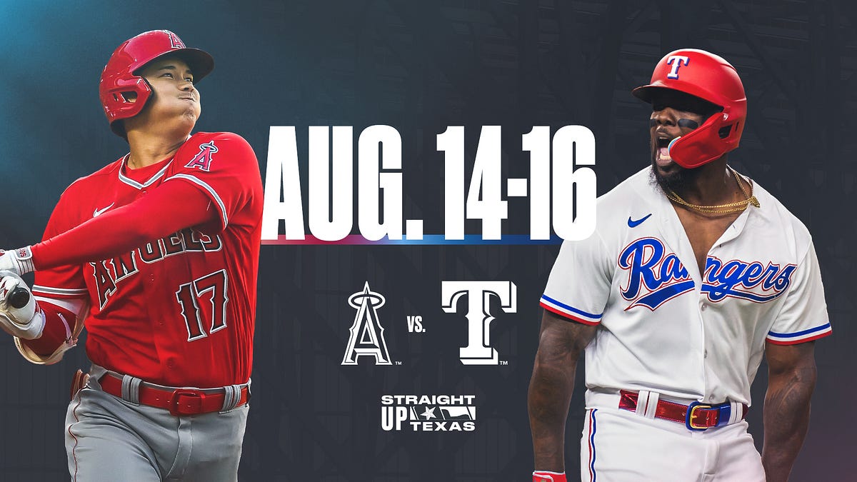 Rangers vs. Angels Preview: August 14–16 at Globe Life Field, by Texas  Rangers PR, Rangers Rundown