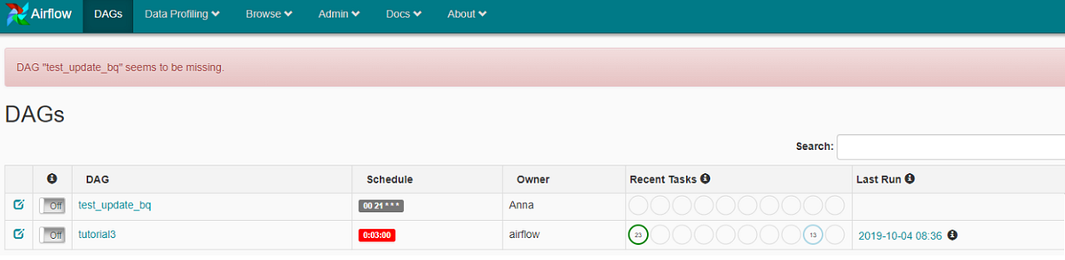 Airflow Dag Missing. Sometime Dag will be missing in Airflow. How to ...