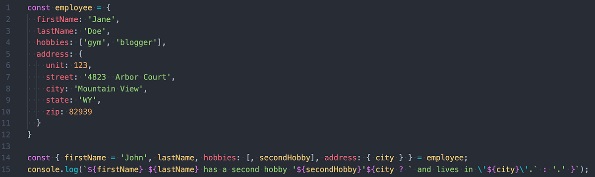 Javascript destructuring vs optional chaining and nullish coalescing ...