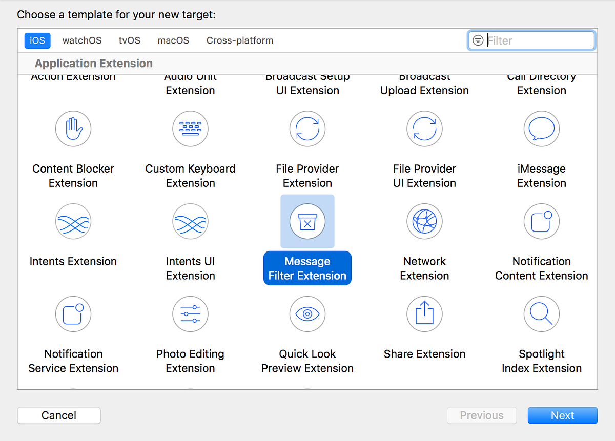 Creating a Message Filter Extension | by Lucian Boboc | Medium