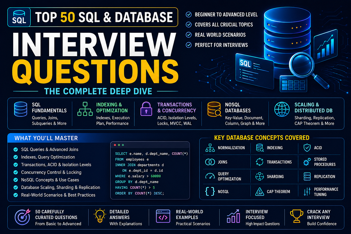 Top 50 SQL & Database Interview Questions — The Complete Deep Dive | by ...