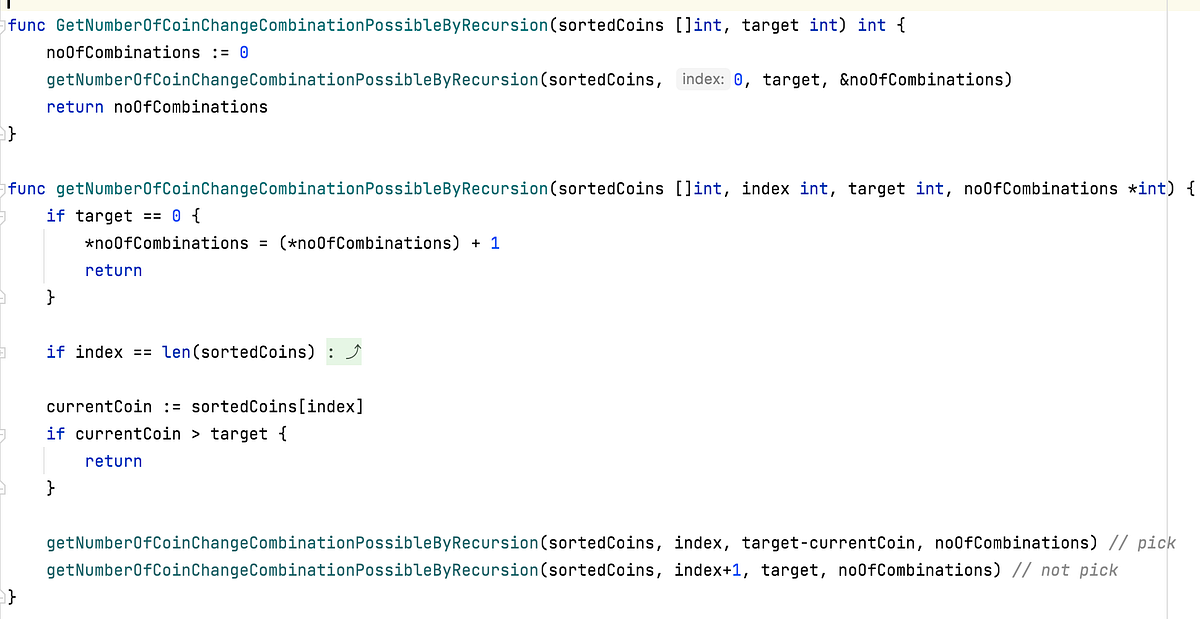 Dynamic Programming in Go #6: Coin Change Questions | by Hitesh ...
