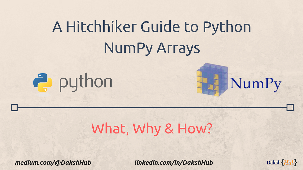 A hitchhiker guide to python NumPy Arrays | by Daksh Gupta | TDS ... image.