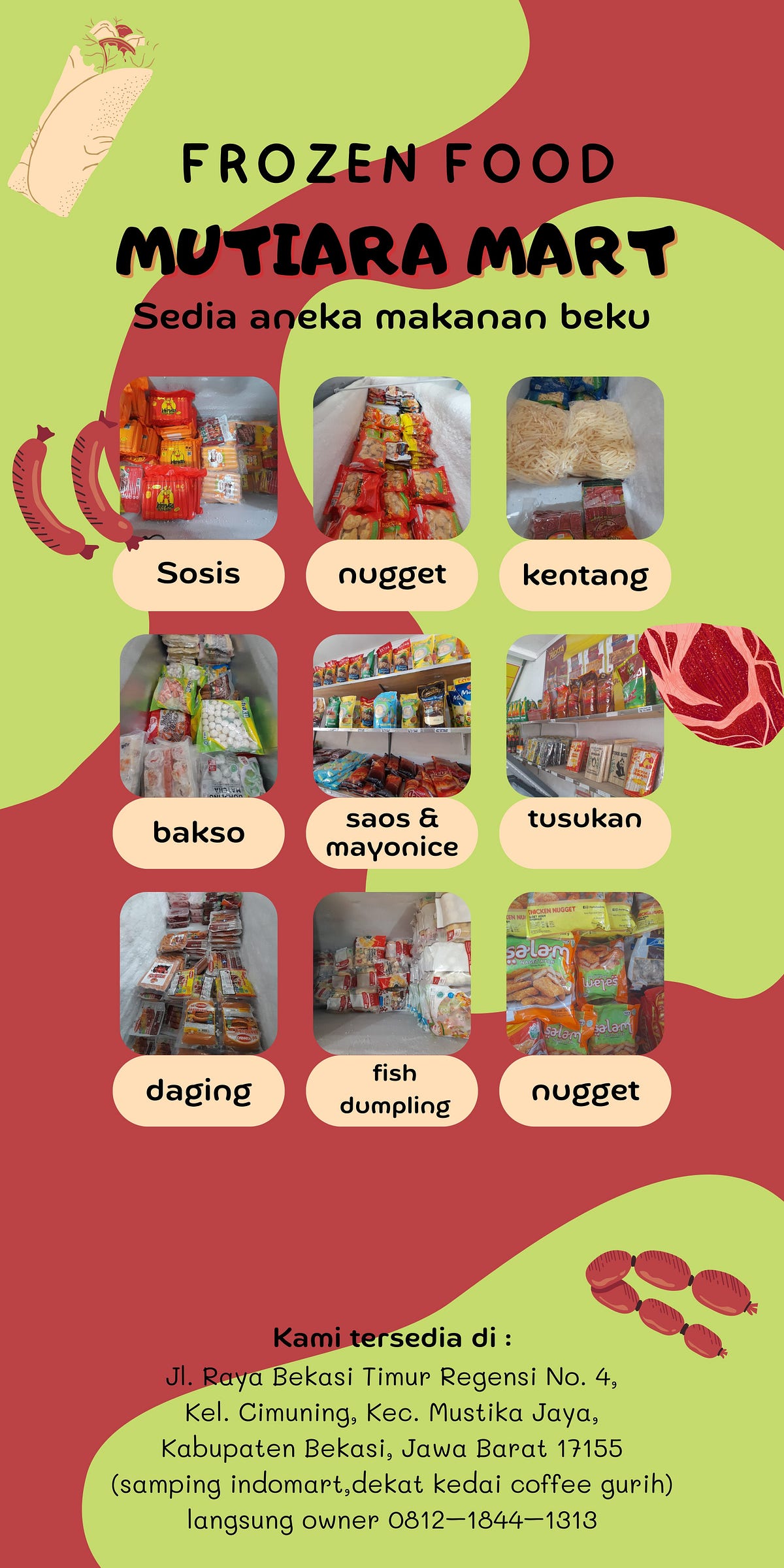FROZEN FOOD TERENAK, Call 089603339236, Frozen Food Mutiara Mart PT
