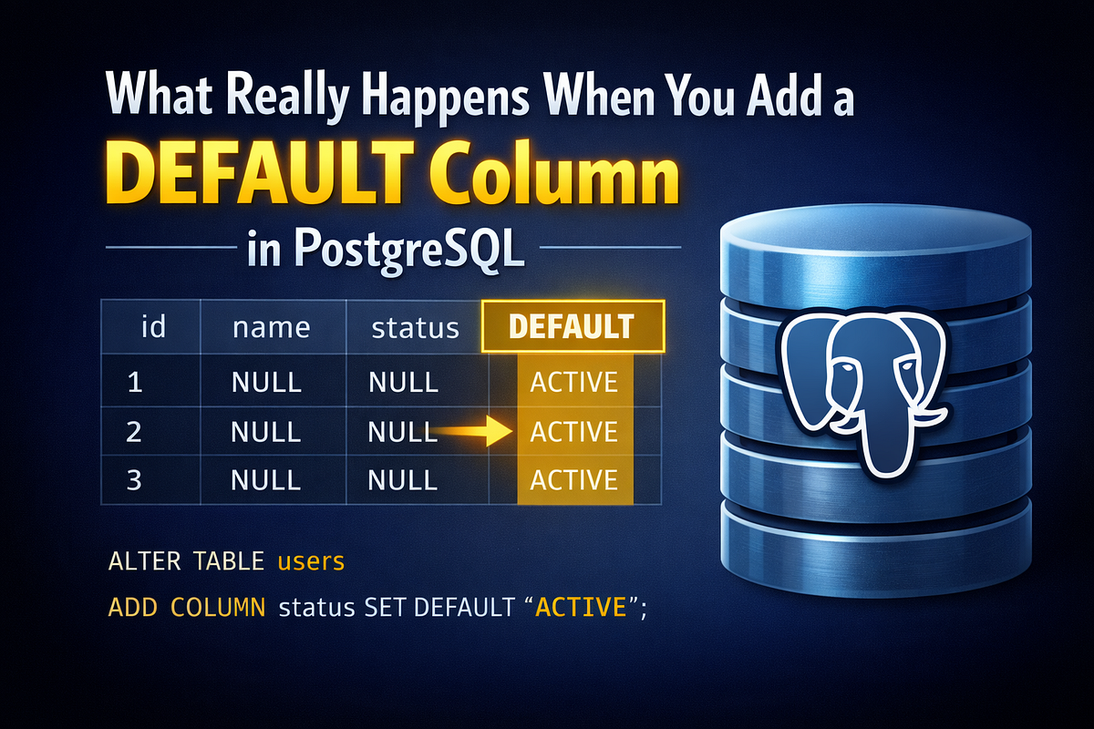 What Really Happens When You Add a DEFAULT Column in PostgreSQL? | by ...