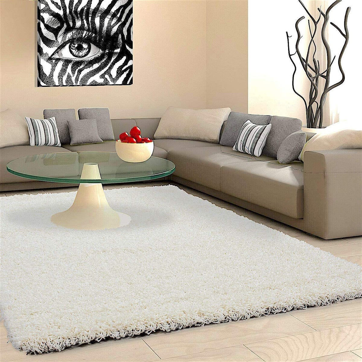 Sink into Comfort Shaggy Rugs with Soft 5cm Thick Pile for Modern